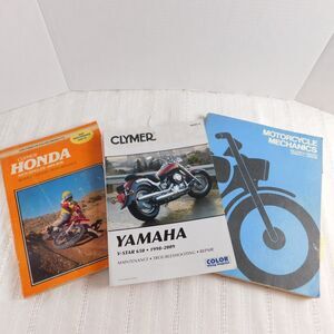 Clymer Honda Yamaha Motorcycle Mechanics Service Repair Manuals Lot of 3 S/C GUC